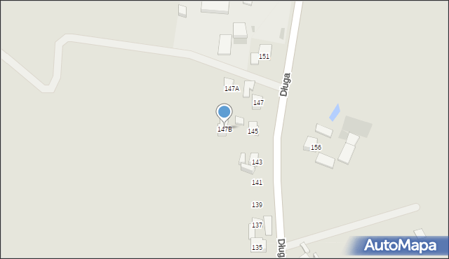 Tychy, Długa, 147B, mapa Tychów