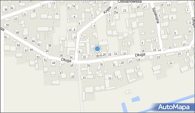 Uciechów, Długa, 30, mapa Uciechów