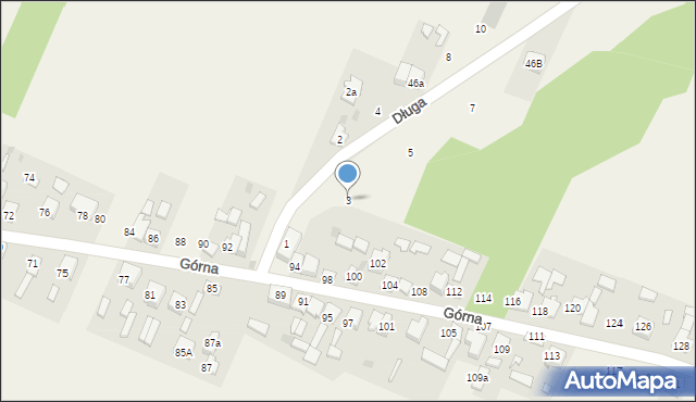 Ujków Nowy, Długa, 3, mapa Ujków Nowy