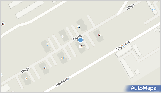 Uniejów, Długa, 12, mapa Uniejów