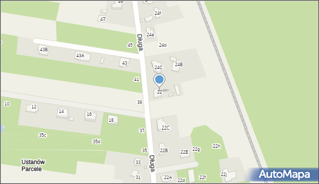 Ustanów, Długa, 22, mapa Ustanów
