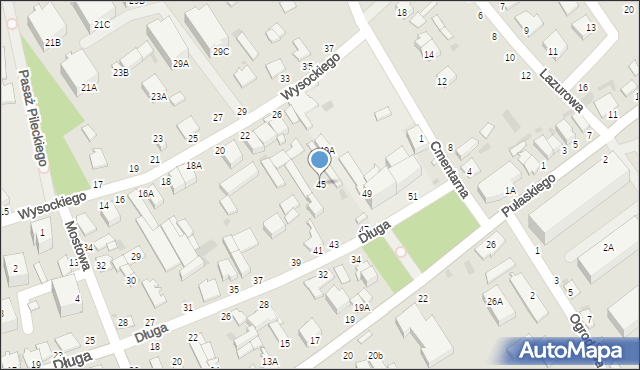Warka, Długa, 45, mapa Warka