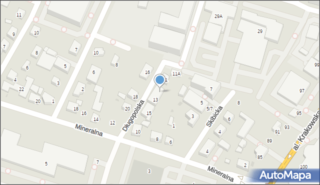 Warszawa, Długopolska, 13A, mapa Warszawy