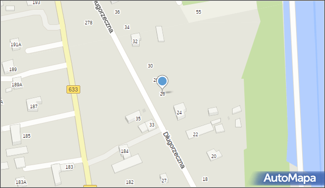 Warszawa, Długorzeczna, 26, mapa Warszawy