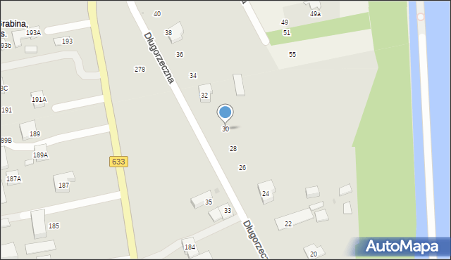 Warszawa, Długorzeczna, 30, mapa Warszawy