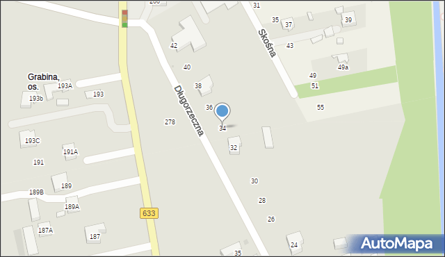 Warszawa, Długorzeczna, 34, mapa Warszawy