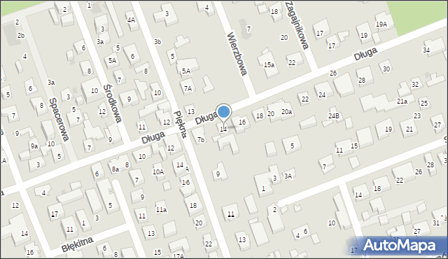 Warszawa, Długa, 14, mapa Warszawy