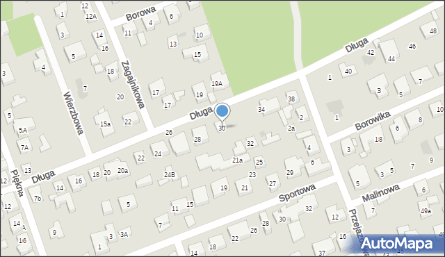 Warszawa, Długa, 30, mapa Warszawy