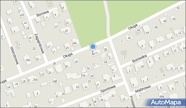Warszawa, Długa, 34, mapa Warszawy