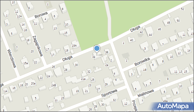 Warszawa, Długa, 36, mapa Warszawy