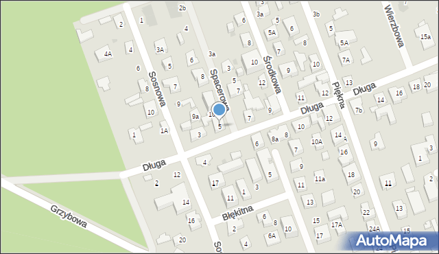 Warszawa, Długa, 5, mapa Warszawy