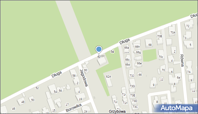 Warszawa, Długa, 62, mapa Warszawy