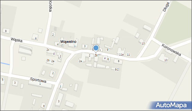 Wąwelno, Długa, 2b, mapa Wąwelno