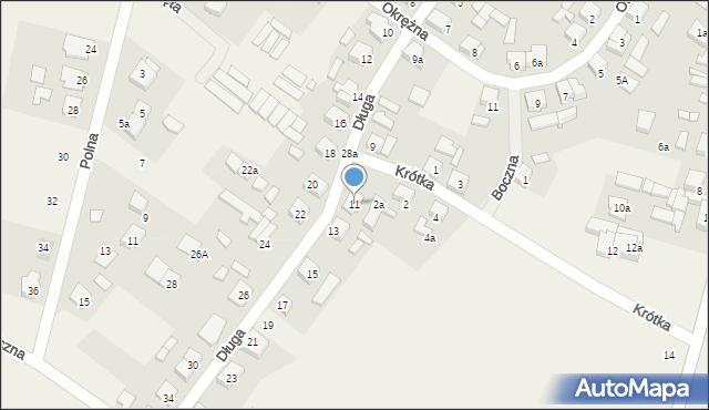 Widziszewo, Długa, 11, mapa Widziszewo