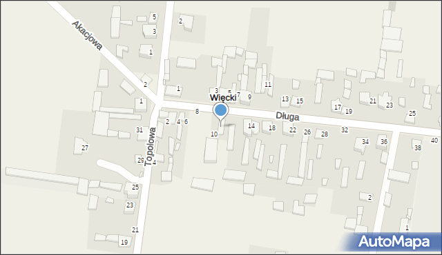 Więcki, Długa, 12, mapa Więcki
