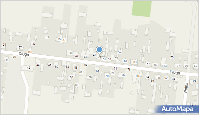 Więcki, Długa, 49, mapa Więcki