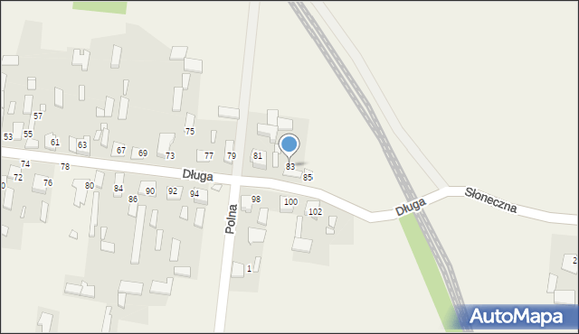Więcki, Długa, 83, mapa Więcki