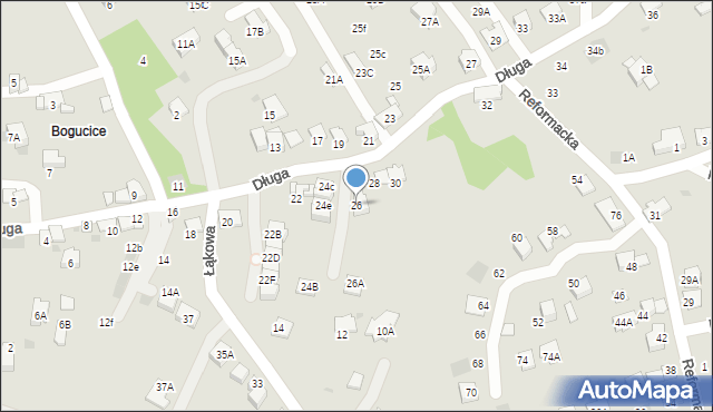 Wieliczka, Długa, 26, mapa Wieliczka