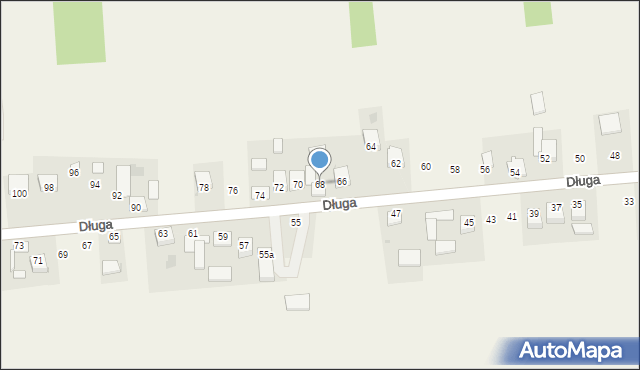 Wielmoża, Długa, 68, mapa Wielmoża