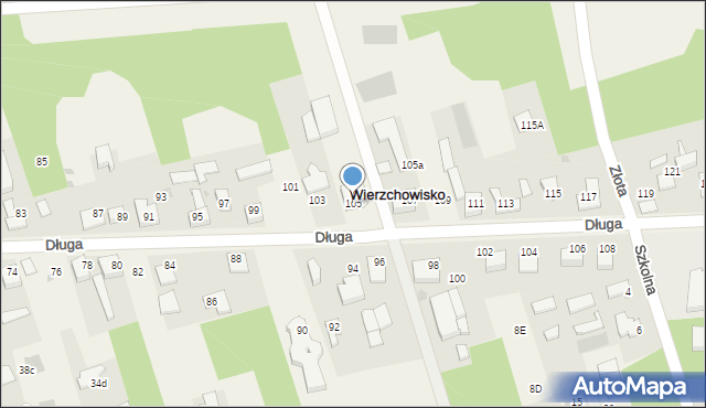 Wierzchowisko, Długa, 105, mapa Wierzchowisko