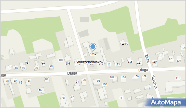 Wierzchowisko, Długa, 105a, mapa Wierzchowisko