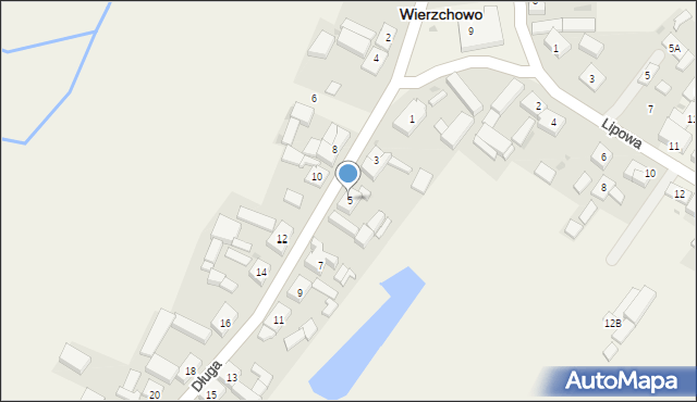 Wierzchowo, Długa, 5, mapa Wierzchowo