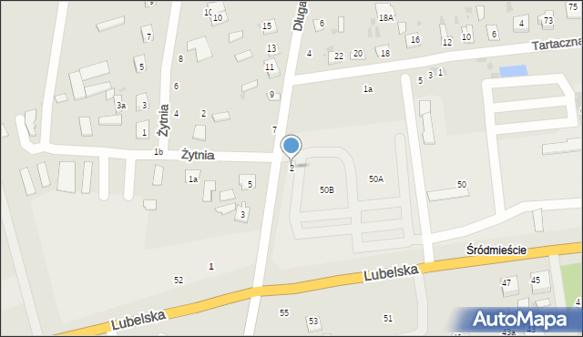 Włodawa, Długa, 2, mapa Włodawa