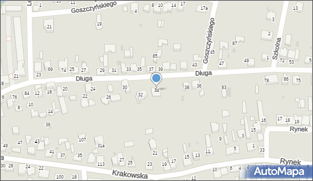 Wojnicz, Długa, 34, mapa Wojnicz