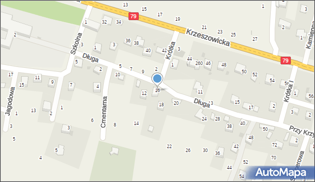 Wola Filipowska, Długa, 16, mapa Wola Filipowska