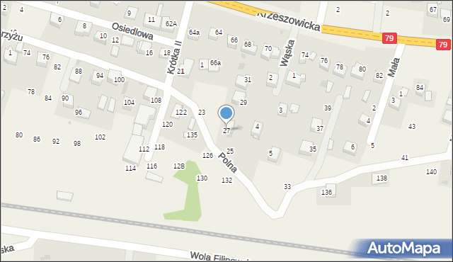 Wola Filipowska, Długa, 27, mapa Wola Filipowska