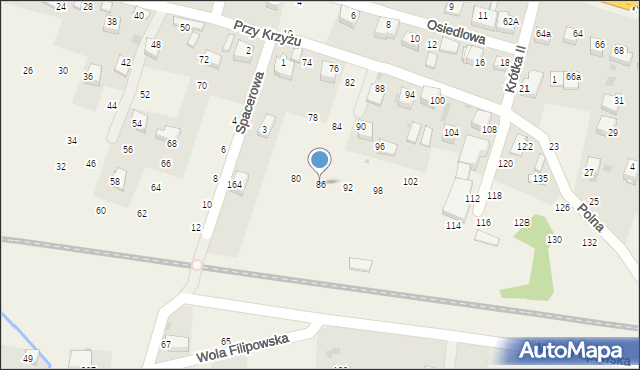 Wola Filipowska, Długa, 86, mapa Wola Filipowska