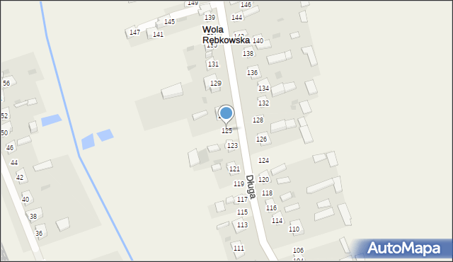 Wola Rębkowska, Długa, 125, mapa Wola Rębkowska