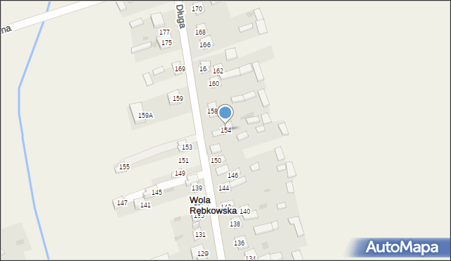 Wola Rębkowska, Długa, 154, mapa Wola Rębkowska