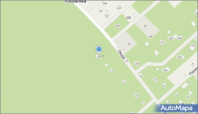 Wólka Kobylańska, Długa, 15, mapa Wólka Kobylańska