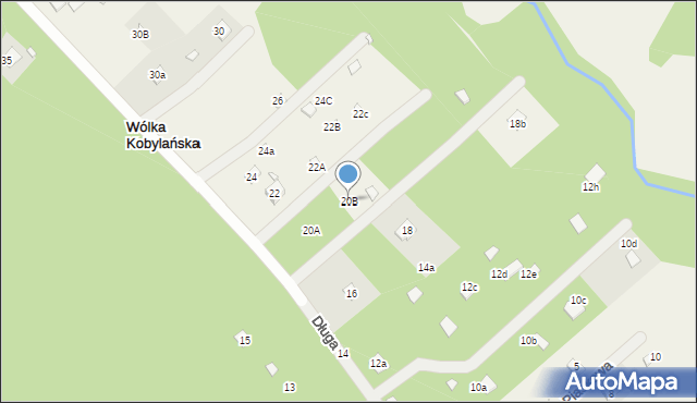 Wólka Kobylańska, Długa, 20B, mapa Wólka Kobylańska