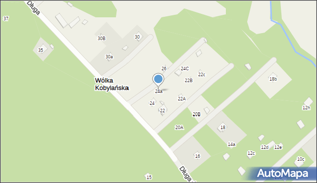 Wólka Kobylańska, Długa, 24a, mapa Wólka Kobylańska