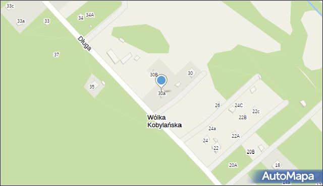 Wólka Kobylańska, Długa, 30a, mapa Wólka Kobylańska