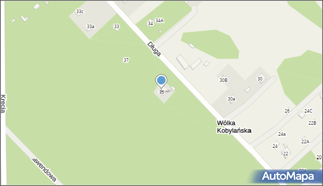 Wólka Kobylańska, Długa, 35, mapa Wólka Kobylańska