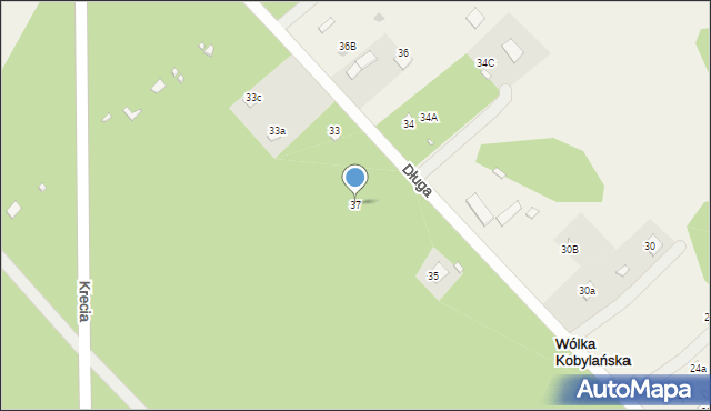 Wólka Kobylańska, Długa, 37, mapa Wólka Kobylańska