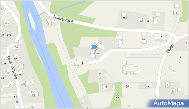Wrocanka, Długa, 6, mapa Wrocanka