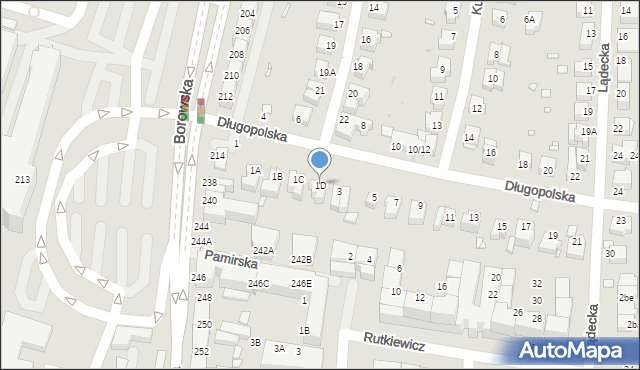 Wrocław, Długopolska, 1D, mapa Wrocławia