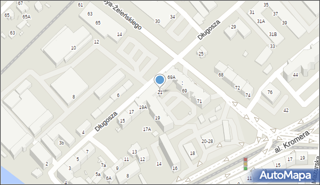 Wrocław, Długosza Jana, 21, mapa Wrocławia