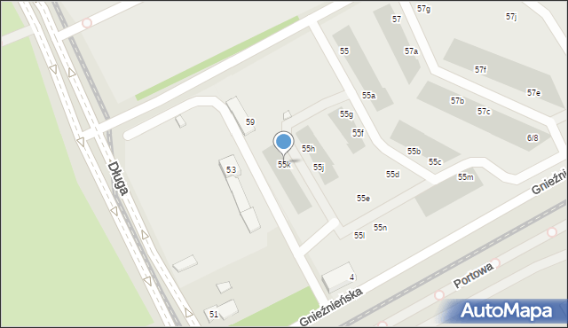 Wrocław, Długa, 55k, mapa Wrocławia