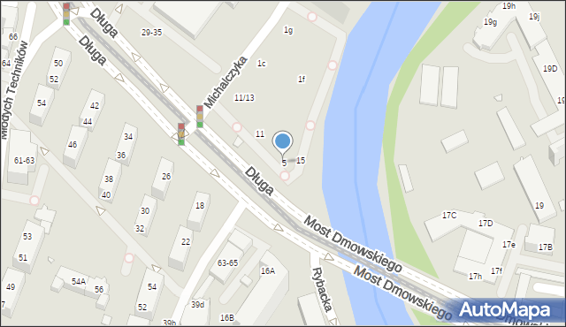 Wrocław, Długa, 5, mapa Wrocławia