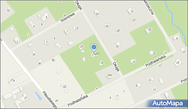 Wrząca, Długa, 17A, mapa Wrząca