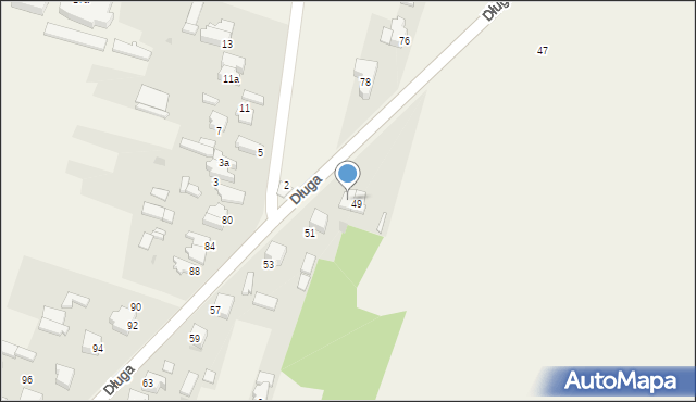 Wrzosowa, Długa, 49a, mapa Wrzosowa