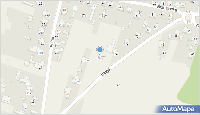 Wrzosowa, Długa, 74A, mapa Wrzosowa