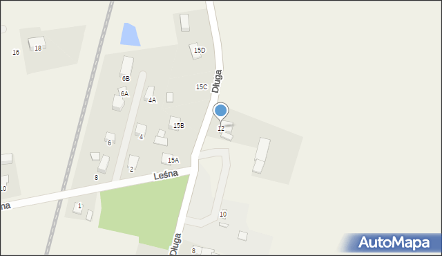 Wudzyn, Długa, 12, mapa Wudzyn