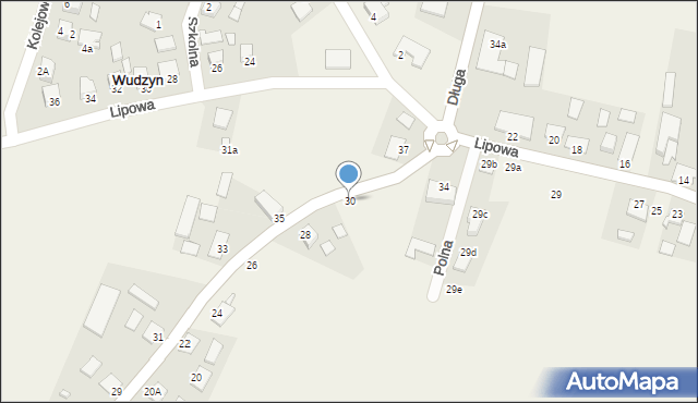 Wudzyn, Długa, 32, mapa Wudzyn