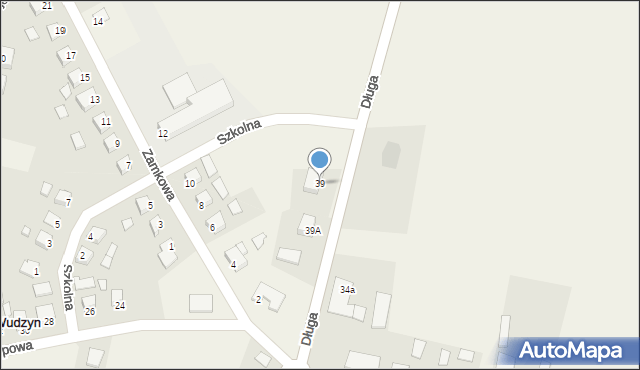 Wudzyn, Długa, 39, mapa Wudzyn